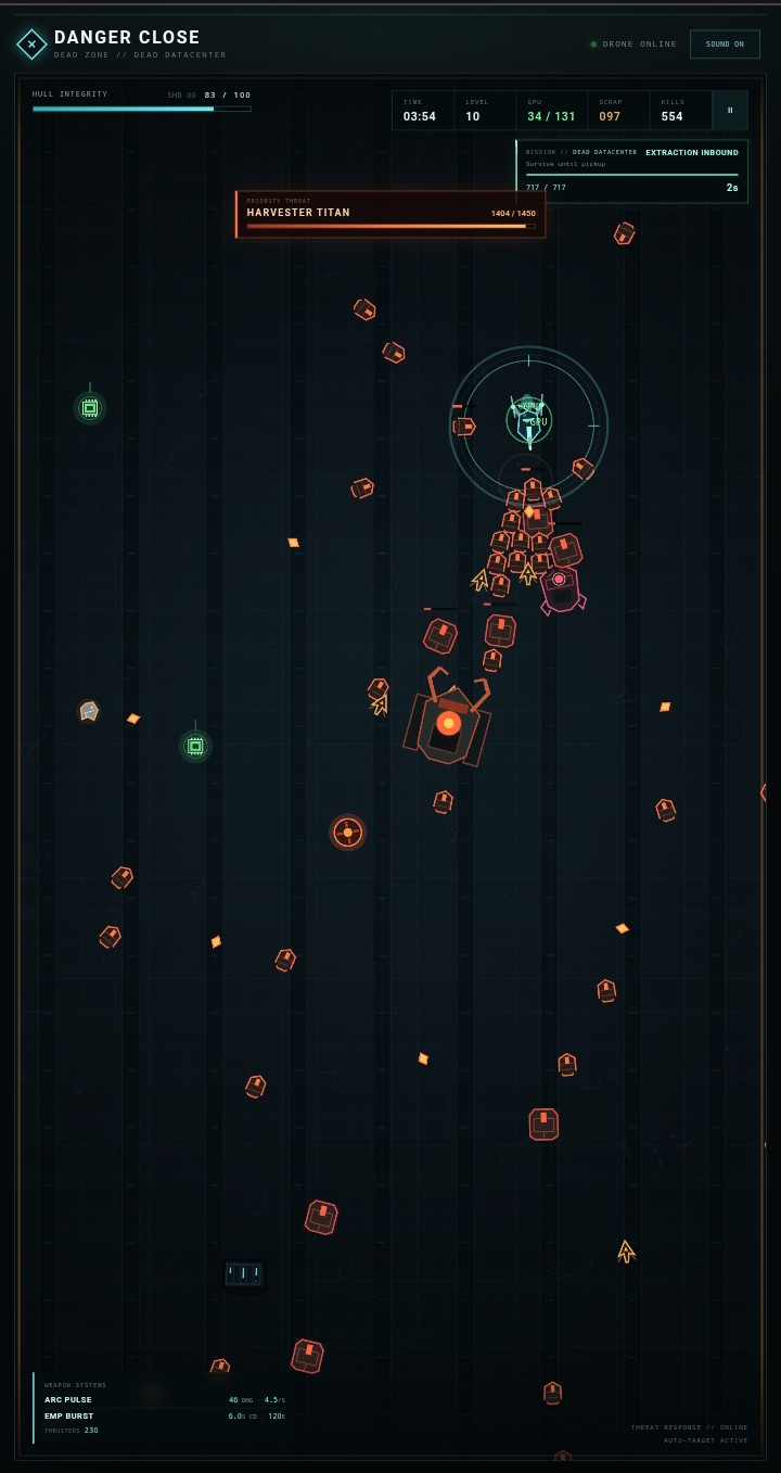 Danger Close tactical survival gameplay interface
